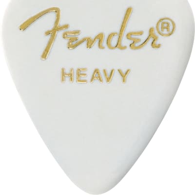 Fender White Heavy Picks, 12pk for sale