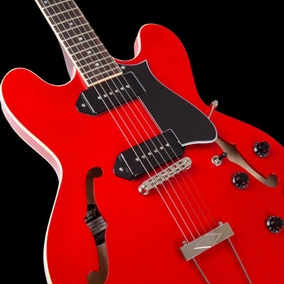 Heritage H530 Standard Hollow Body Trans Cherry Electric Guitar-Floor Model image 2
