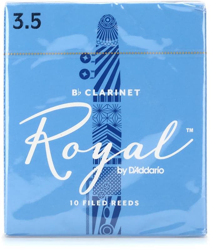 D'Addario RCB10 Royal Bb Clarinet Reed - 3.5 (10-pack) image 1