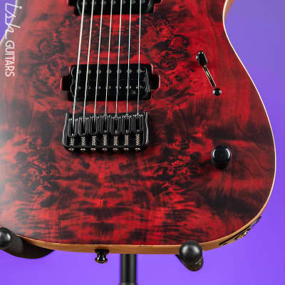 Mayones Duvell Elite 7-String Guitar Transparent Dirty Red Satin image 4