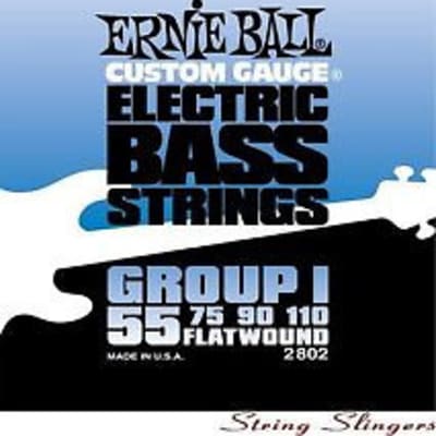 Ernie Ball 2802 flatwound electric bass guitar strings 55-110 image 3