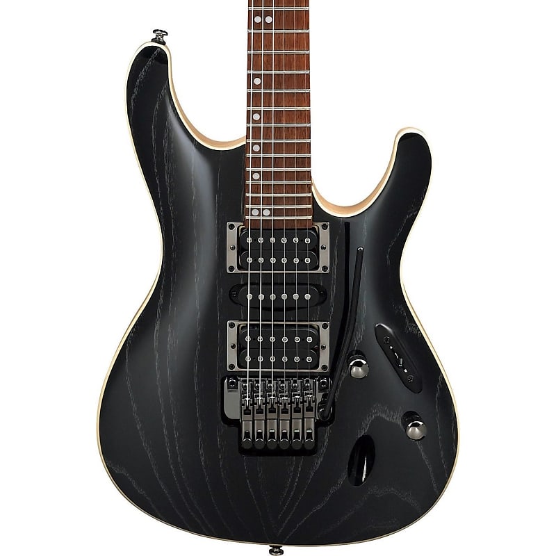Ibanez S570AH S Series Electric Guitar, Silver Wave Black image 1