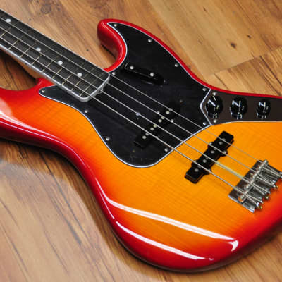 Fender Rarities Flame Ash Top Jazz Bass Plasma Red Burst image 5