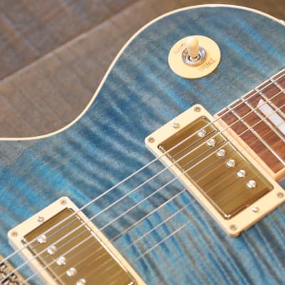 2015 Gibson Les Paul Traditional 100 Single-Cut Electric Guitar Ocean Blue Burst w/ Robo Tuners + OHSC image 8