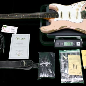Fender Custom Shop L-Series 1964 Stratocaster Super Heavy Relic Shell Pink Rosewood 9231990856 - Serial Number - L11388 image 13