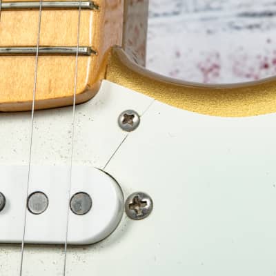 Fender - 2018 American Original 50's Stratocaster Electric Guitar, Aztec Gold - w/OHSC - x3597 - USED image 10