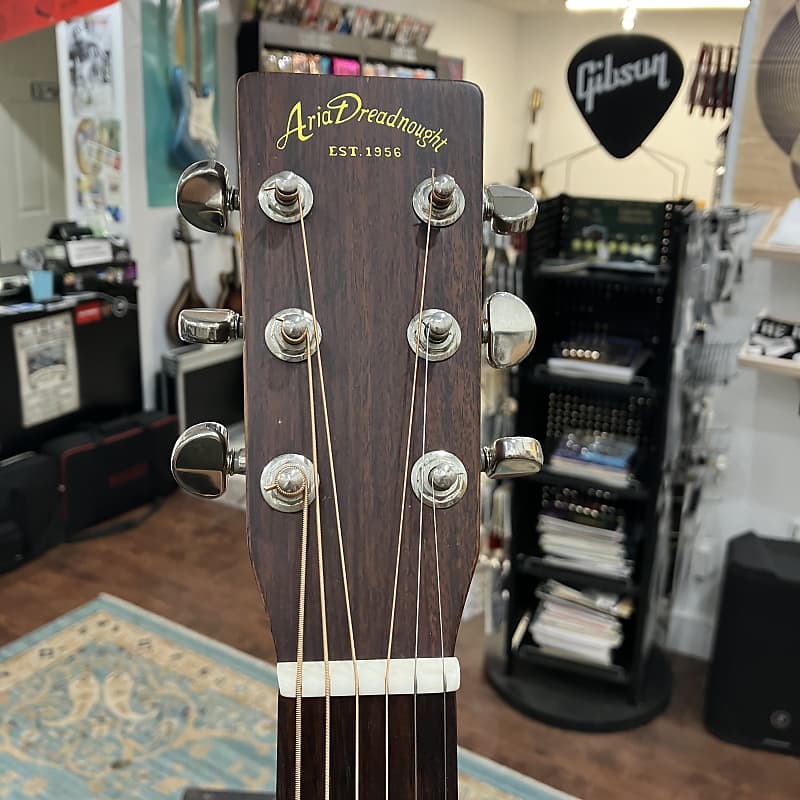 Aria Dreadnought AD-35 1970s - Natural | Reverb