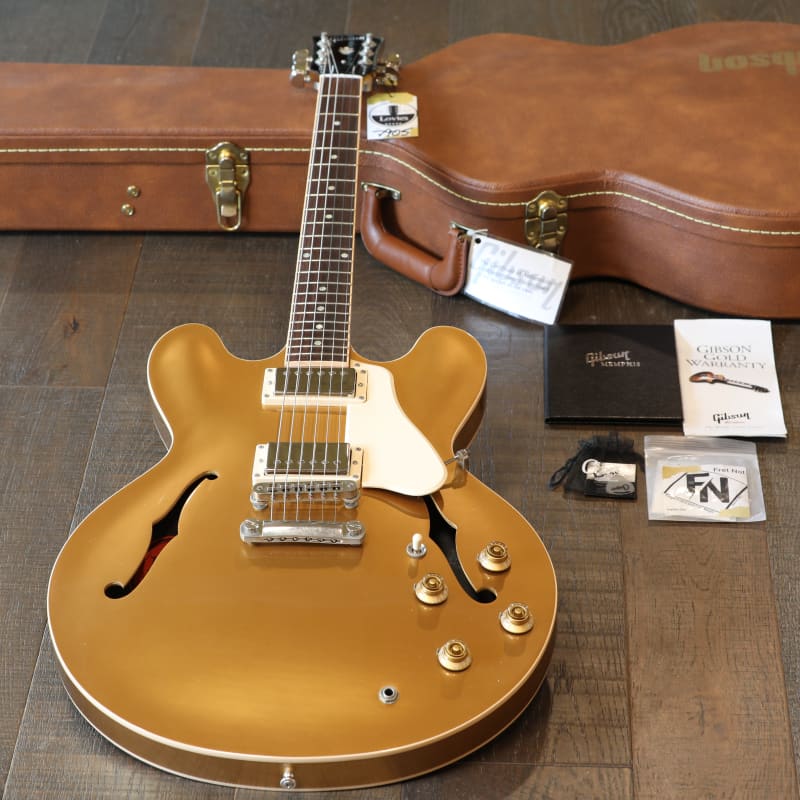 MINTY! 2013 Gibson Custom ES-335 Semi-Hollow Electric Guitar All Gold + COA OHSC