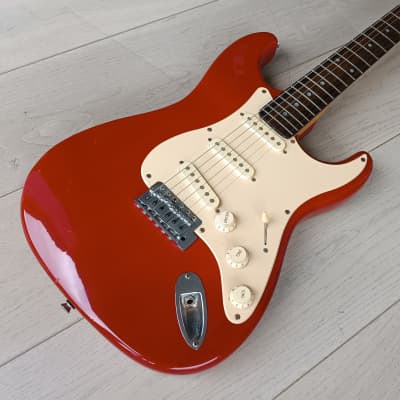 Sunn Fender Mustang Stratocaster 1980s - Red for sale