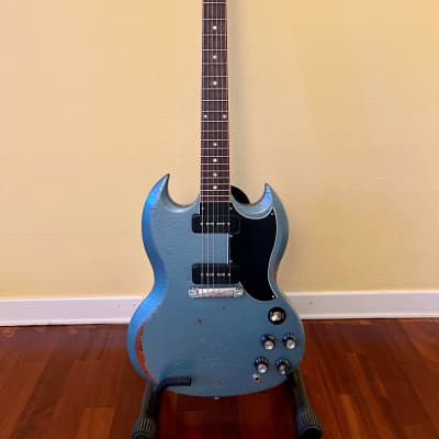 Gibson SG Special Faded 2018 Pelham Blue heavy relic for sale