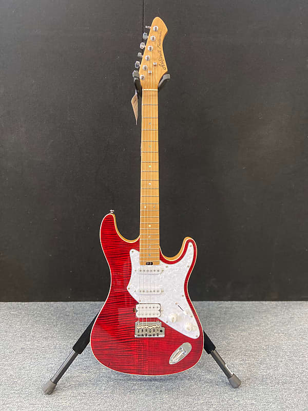 Aria Pro II 714 Mk2 Fullerton Ruby Red Flame Top Electric