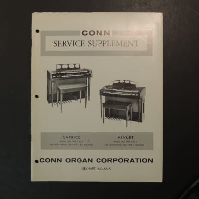 Conn Caprice & Minuet Service Supplement [Three Wave Music] image 1