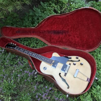 Rare 1979 Eston Six-string Hollow Body by EKO with Original Chipboard Case  Natural Maple image 16