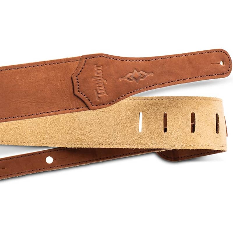 Taylor Gemstone Strap (300 Series), Medium Brown Sanded Suede, 2.5