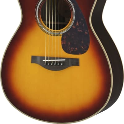 Yamaha LS16HB Small Body Acoustic-Electric Guitar, Brown Sunburst w/ Gig Bag image 2
