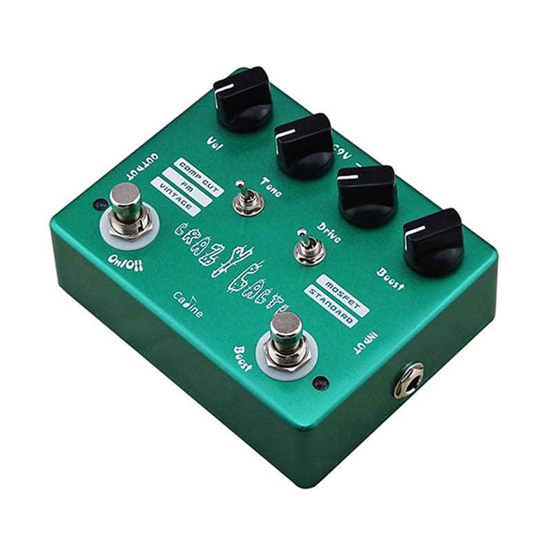 Caline CP-20  Crazy Cacti Overdrive Guitar Effect pedal green color with Free Connector image 1
