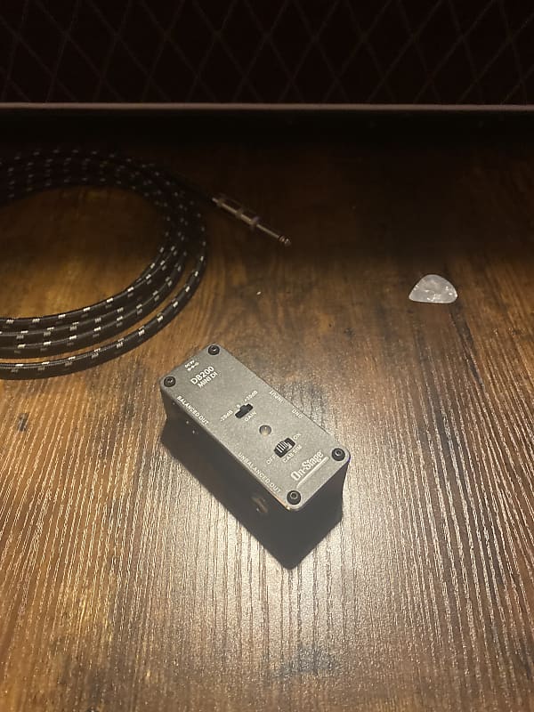 On Stage DB200 Mini Direct Box Black Reverb