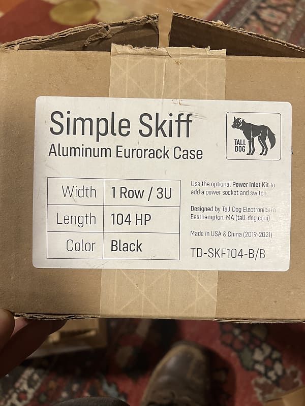 Tall Dog Simple Skiff Aluminum Eurorack Case 1 row 3U 2020 image 1