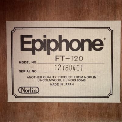 1978 Epiphone FT-120 Acoustic Guitar Made in Japan Vintage Norlin Matsumoku image 18