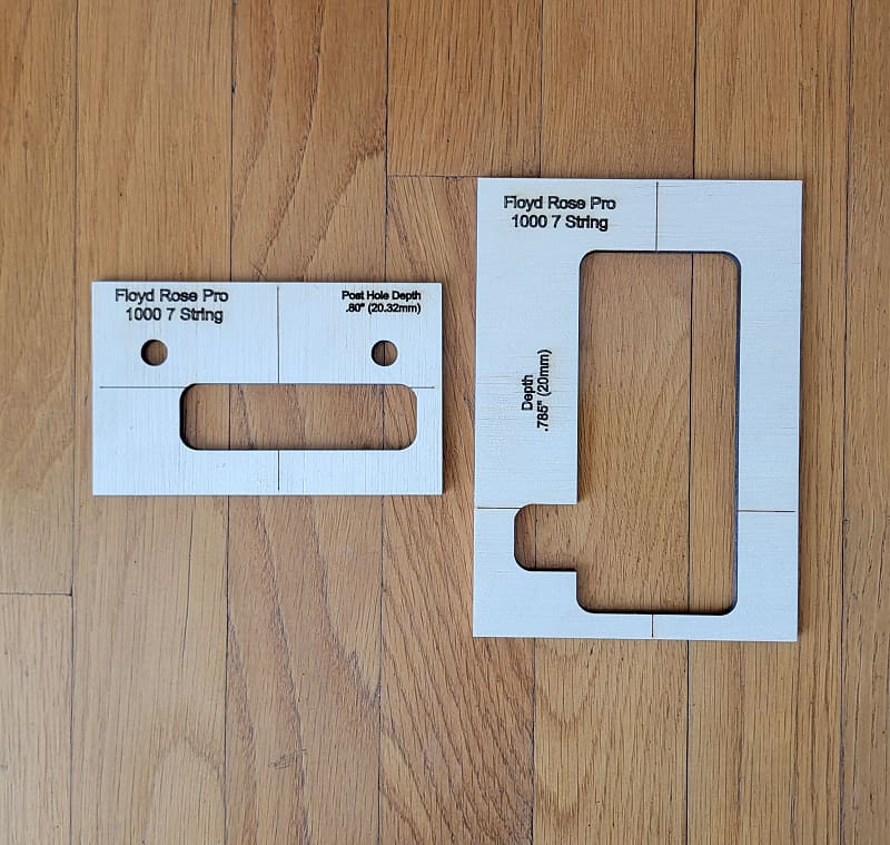 Floyd Rose Pro 1000 2 pc NonRecessed Routing Templates for 7 Reverb