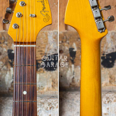 2002 Fender Japan Jazzmaster 62 Vintage Reissue 3-tone Sunburst offset guitar - all original CIJ image 3