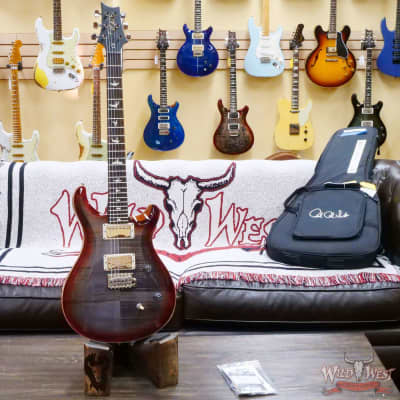 Paul Reed Smith PRS Wild West Guitars Special Run CE 24 Painted Black Neck 57/08 Covered Pickups Faded Grey Black Cherry Burst 7.85 LBS image 4