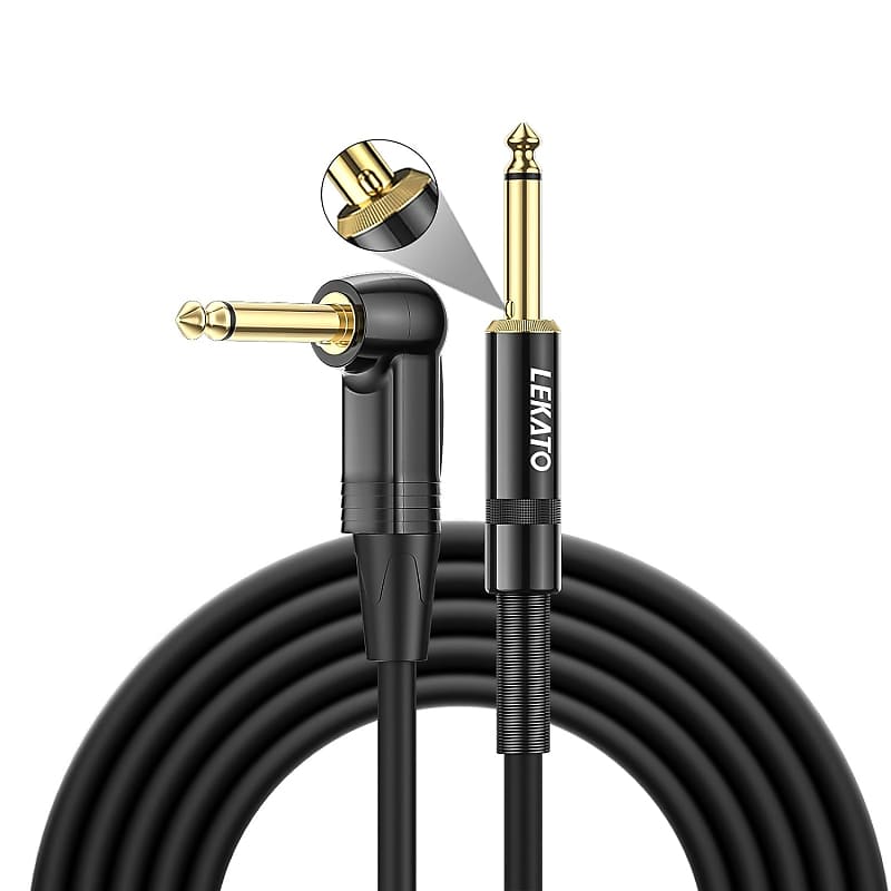 6.35mm Low Noise Microphone Cable for Electric Guitar & Bass