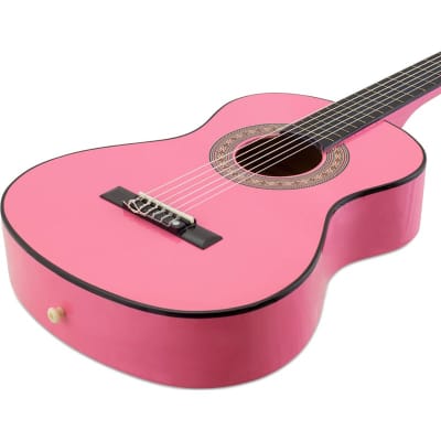 Tiger CLG6 Classical Guitar Starter Pack, 1/2 Size, Pink image 2