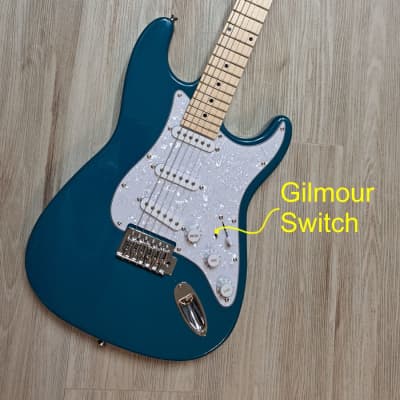 Elite® Customs Stratocaster SSS Style Guitar TEAL Turbo w/Gilmour MOD for sale