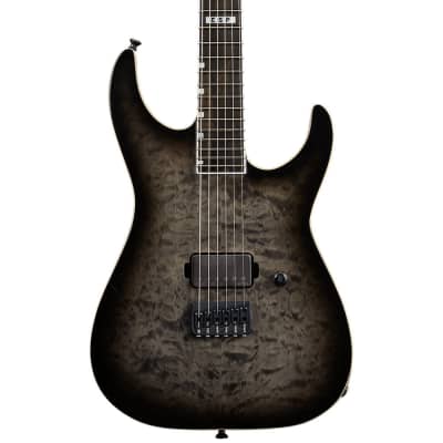 ESP E-II M-I Thru NT QM See Thru Black Sunburst | Reverb