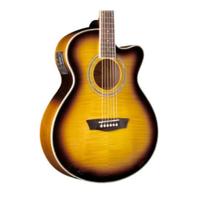 Washburn Festival EA15 Acoustic Electric Guitar (Right-Hand, Tobacco Burst) with Accessory Bundle image 5