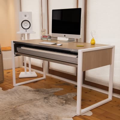 Hybrid Studio Desk -  Oak & White image 2