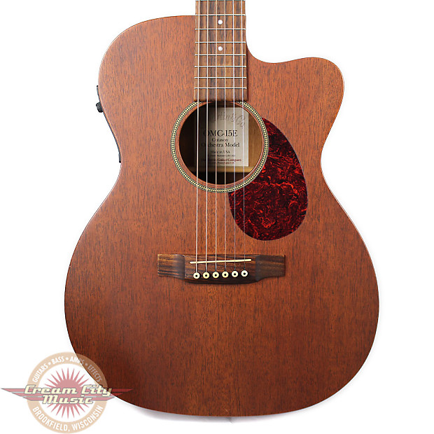 Used Martin OMC 15E Orchestra Acoustic Guitar Natural Reverb