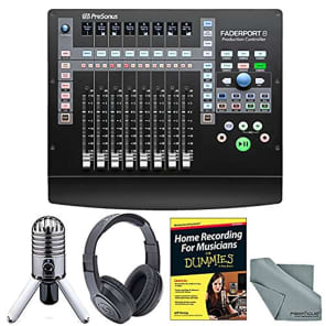 PreSonus FaderPort 8 8-channel Mix Production Controller & Samson Meteor Mic USB Studio Mic + Samson SR350 Headphones + More image 1