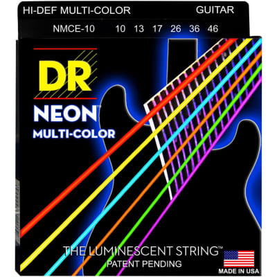 DR Strings NMCE-10 Hi-Def Neon Multi-Color K3 Coated Electric Guitar Strings 10-46 image 1