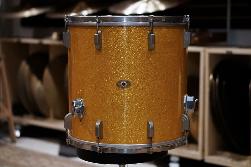 Leedy 16x16" Floor Tom 1950s Gold Glitter Reverb