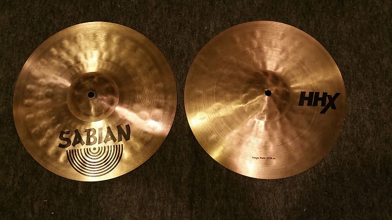 Pair of Sabian 14" HHX Stage High Hats image 1