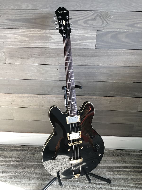 Epiphone ES 335 Dot Ebony Tom Delonge Inspired | Reverb