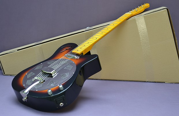 Fender Reso-Tele Acoustic/Electric Cutaway Resonator Guitar in 3 Tone  Sunburst