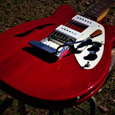 Micro-Frets Spacetone 1971 Red Transparent. VERY RARE. Excellent Guitar. MicroFrets custom guitar. image 12