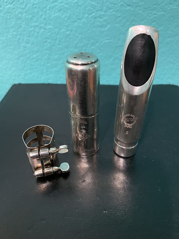 Selmer Jazz "E" Metal Tenor sax mouthpiece with ligature and cap image 1