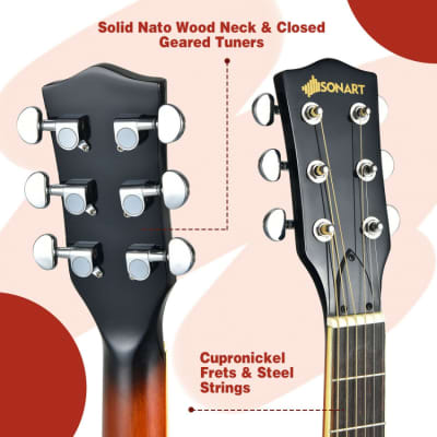 Sonart Full-Size 6-string 24 Bracket Professional Banjo Instrument 2023 image 4