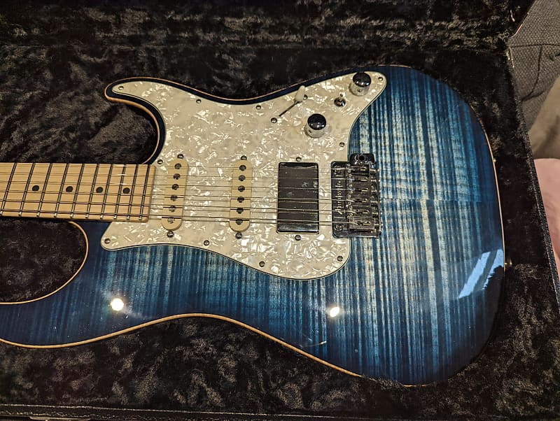 Tom Anderson Drop Top Classic Arctic Blue Burst With Binding