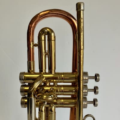 Conn Director 17A cornet 1961 lacquered brass, Coprion (copper) bell image 5