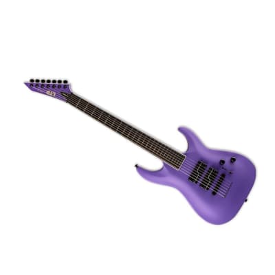 ESP LTD Stephen Carpenter SC-607 Baritone 7-String Electric Guitar with Neck-Thru-Body, 3-Piece Maple Neck, Mahogany Body, and Macassar Ebony Fingerboard (Right-Handed, Purple Satin) image 6