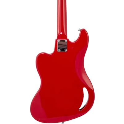 Eastwood TB64 6-String Bass STD Fiesta Red image 3