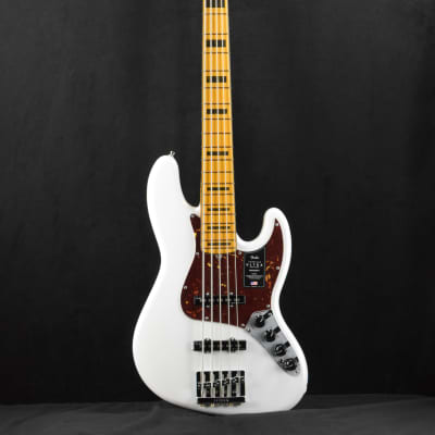 Fender American Ultra Jazz Bass V Arctic Pearl Maple Fingerboard image 2