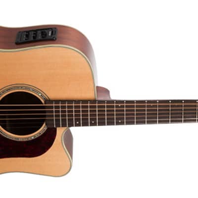 Washburn HD100SWCEK Heritage 100 Series Solid Wood Spruce Mahogany Cutaway Acoustic Guitar w/Case image 3