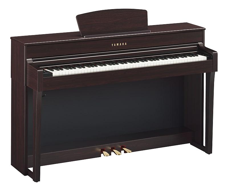 Yamaha Clavinova CLP-635 Digital Upright Piano With Bench- Rosewood image 1