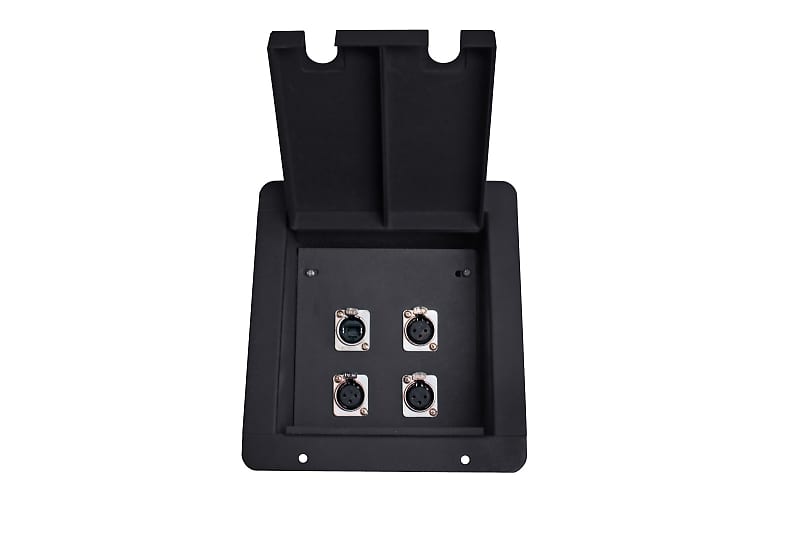 Elite Core Floor Box with 3-XLR Female & 1 RJ45 Pass Thru Ethercon Connectors image 1